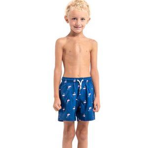 Bermies Boy's Miami Flamingo Swim Trunks